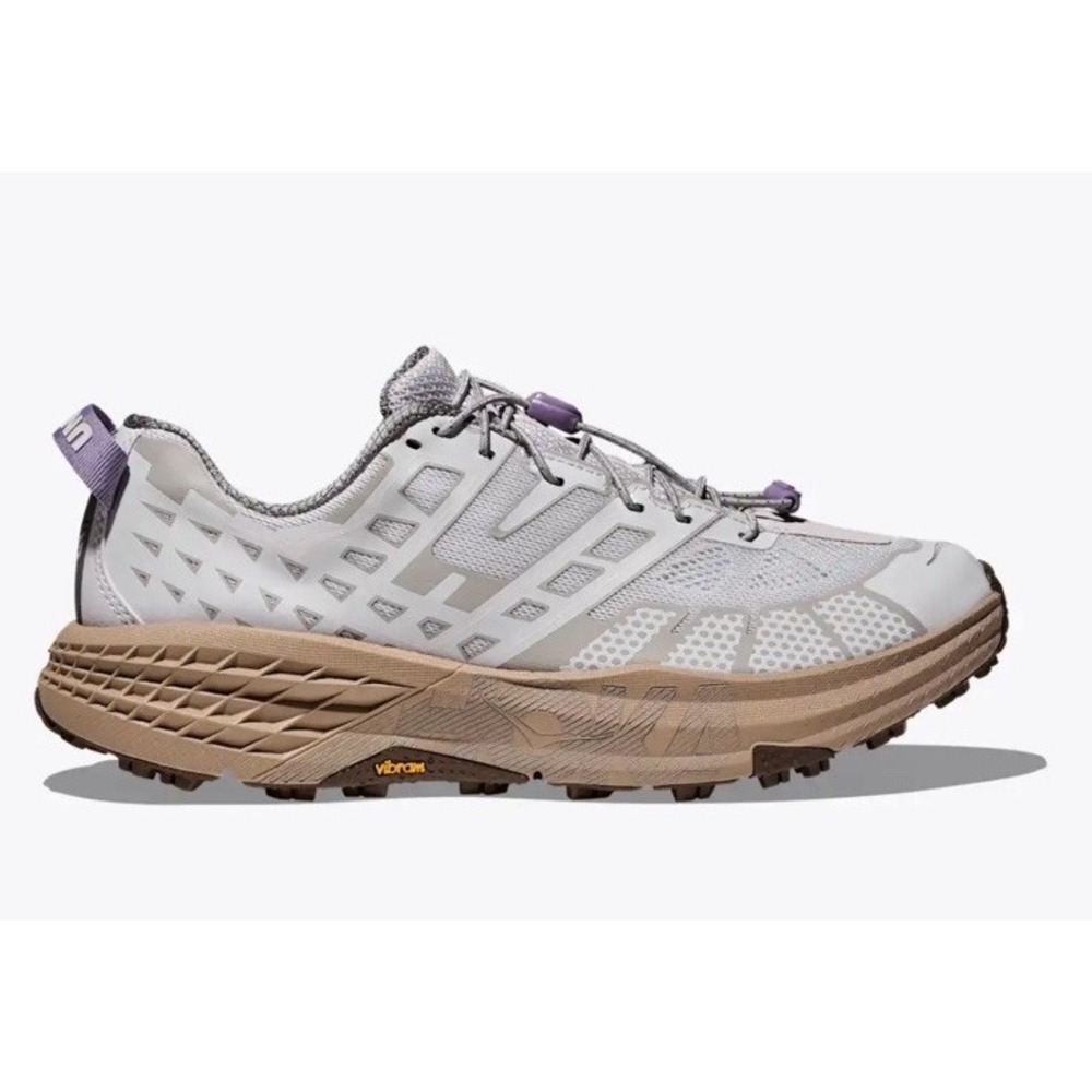 Hoka One One Gray and Tan Athletic Shoes